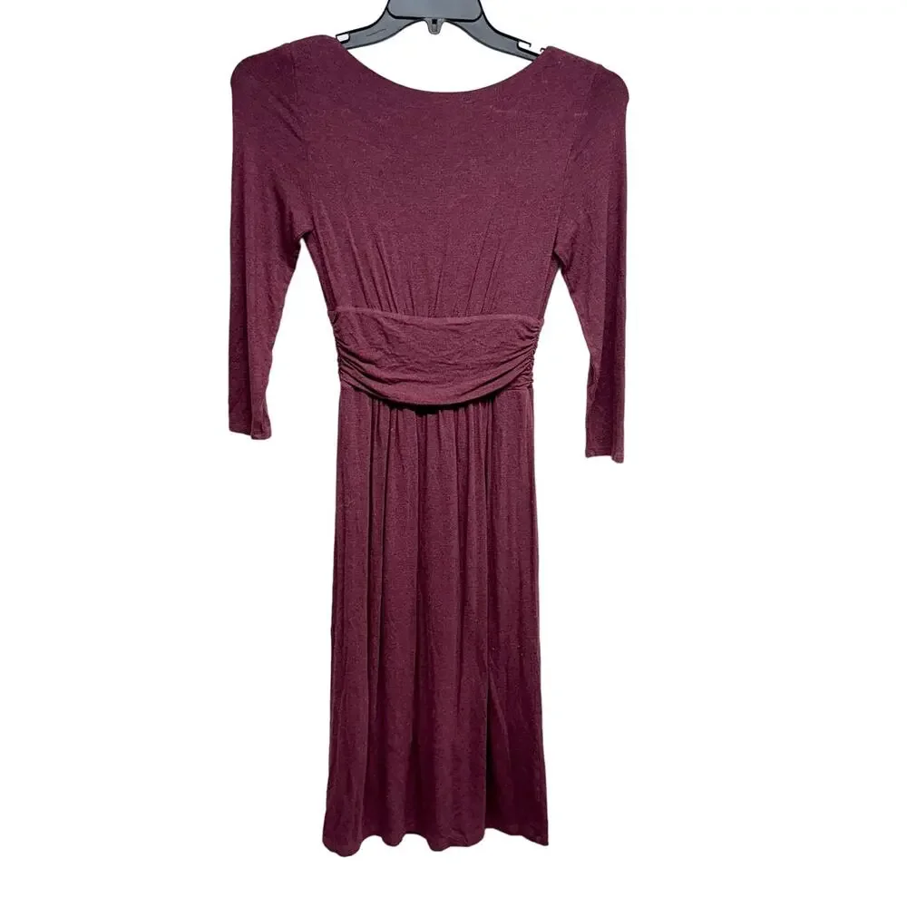 Anthropologie Maeve Women Purple Wrap Dress‎ berry Size XS